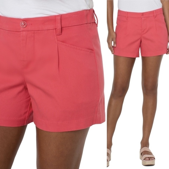 New Liverpool Hi-Rise Trouser Shorts in Watermelon Women’s Size 14/32 - Picture 1 of 10